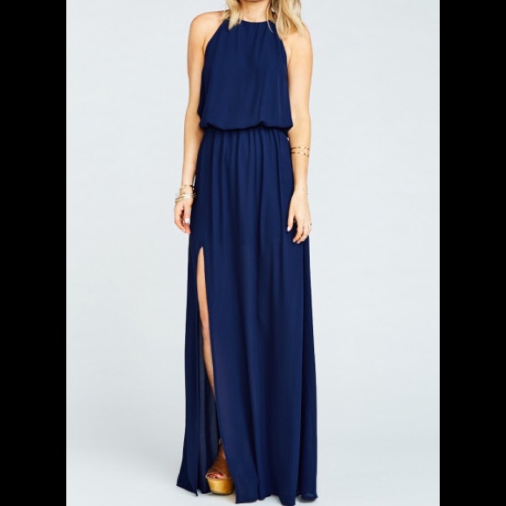 Show Me Your MuMu Heather Halter Dress ~ Navy